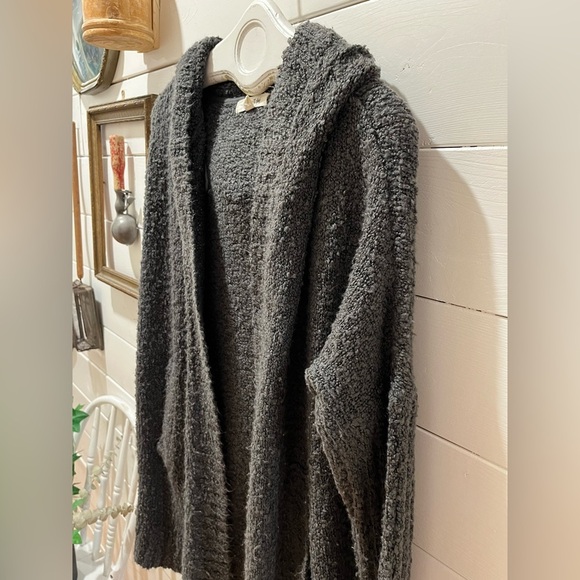 BEYOU TI FUL  steel blue hoodies open front cardigan size L - Picture 6 of 7